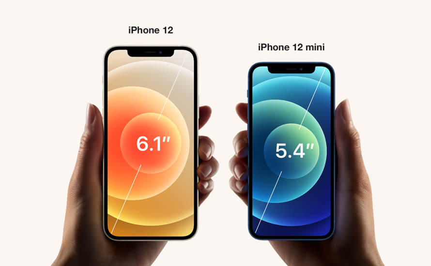 עיצוב ותצוגה- iPhone 12 בהשוואה ל- iPhone 12 mini